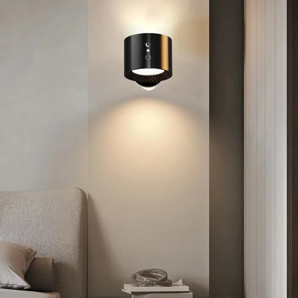 Rotating Wireless Rechargeable Wall Light