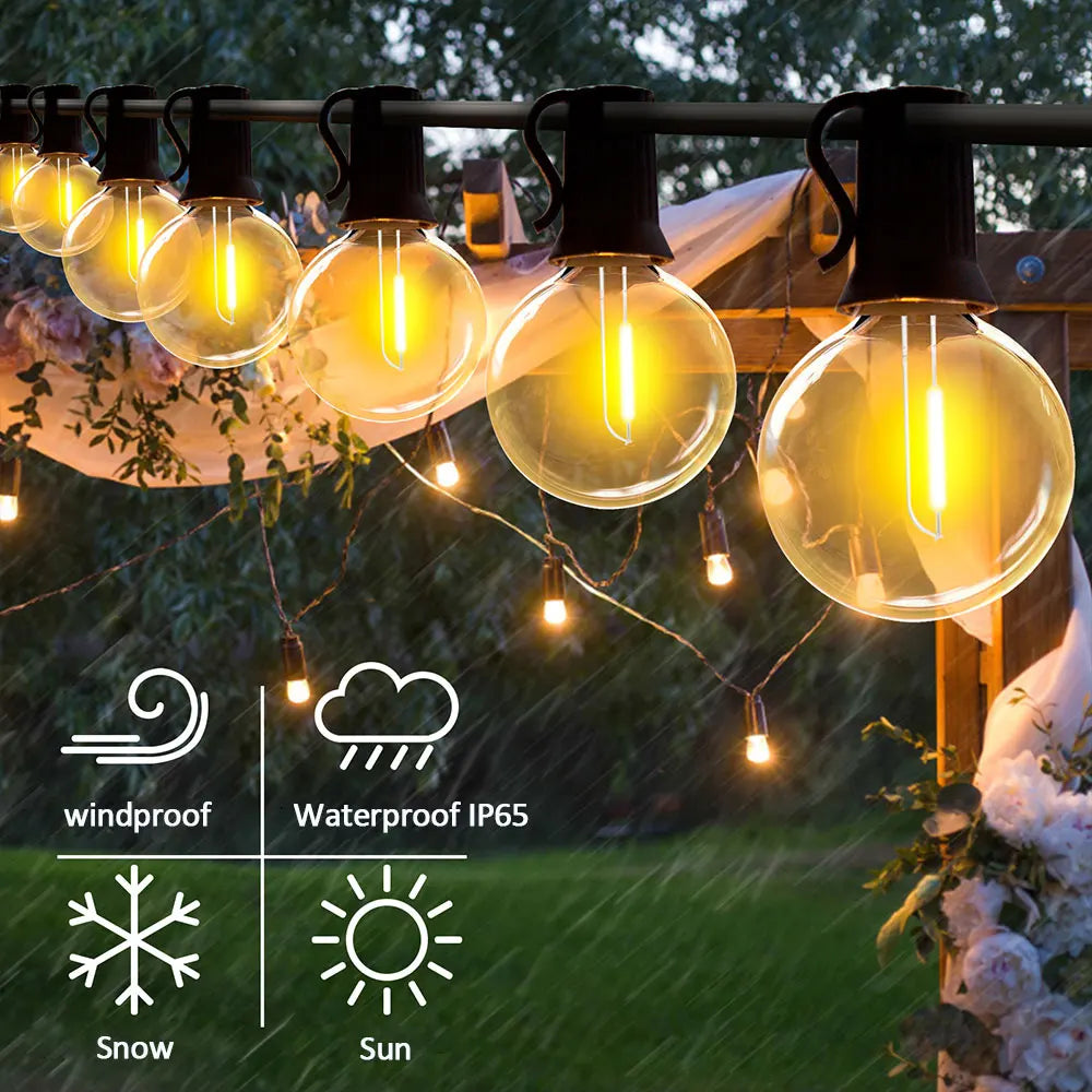 Outdoor LED Solar String Lanterns Deluxe