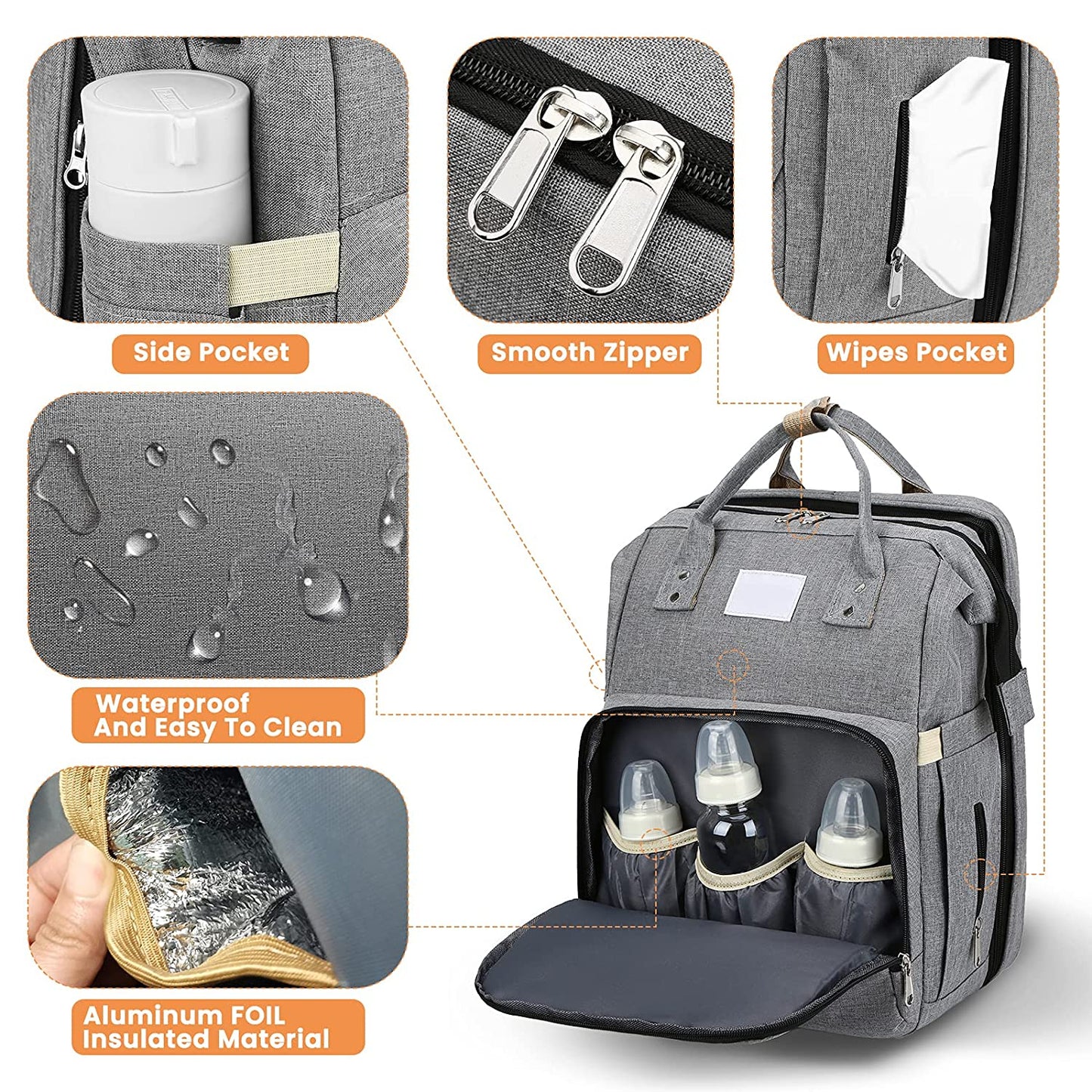 Practical Multipurpose Baby Diaper Bag