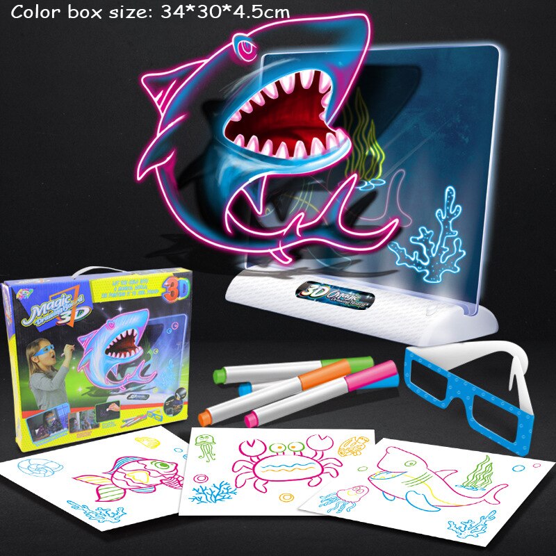 Colorful Kids LED Drawing Tablet with Fun Effects