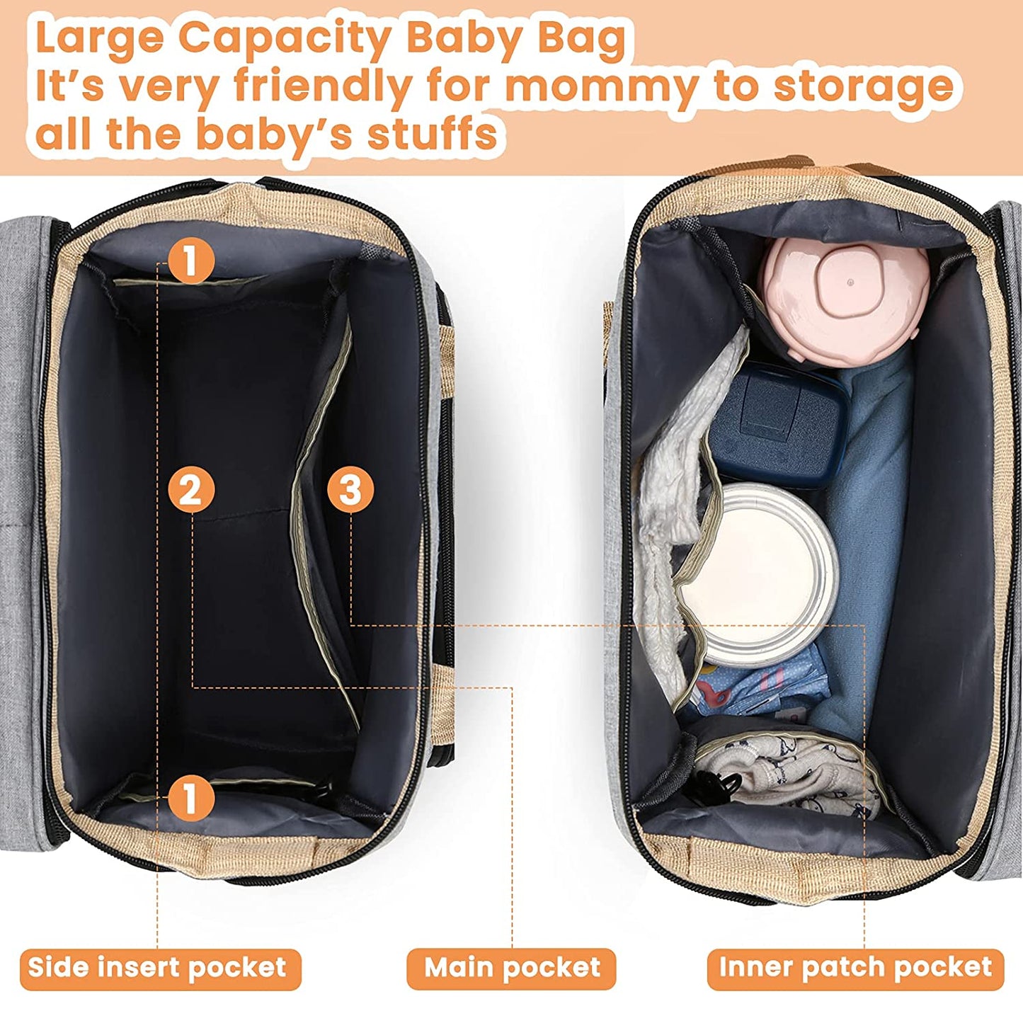 Practical Multipurpose Baby Diaper Bag