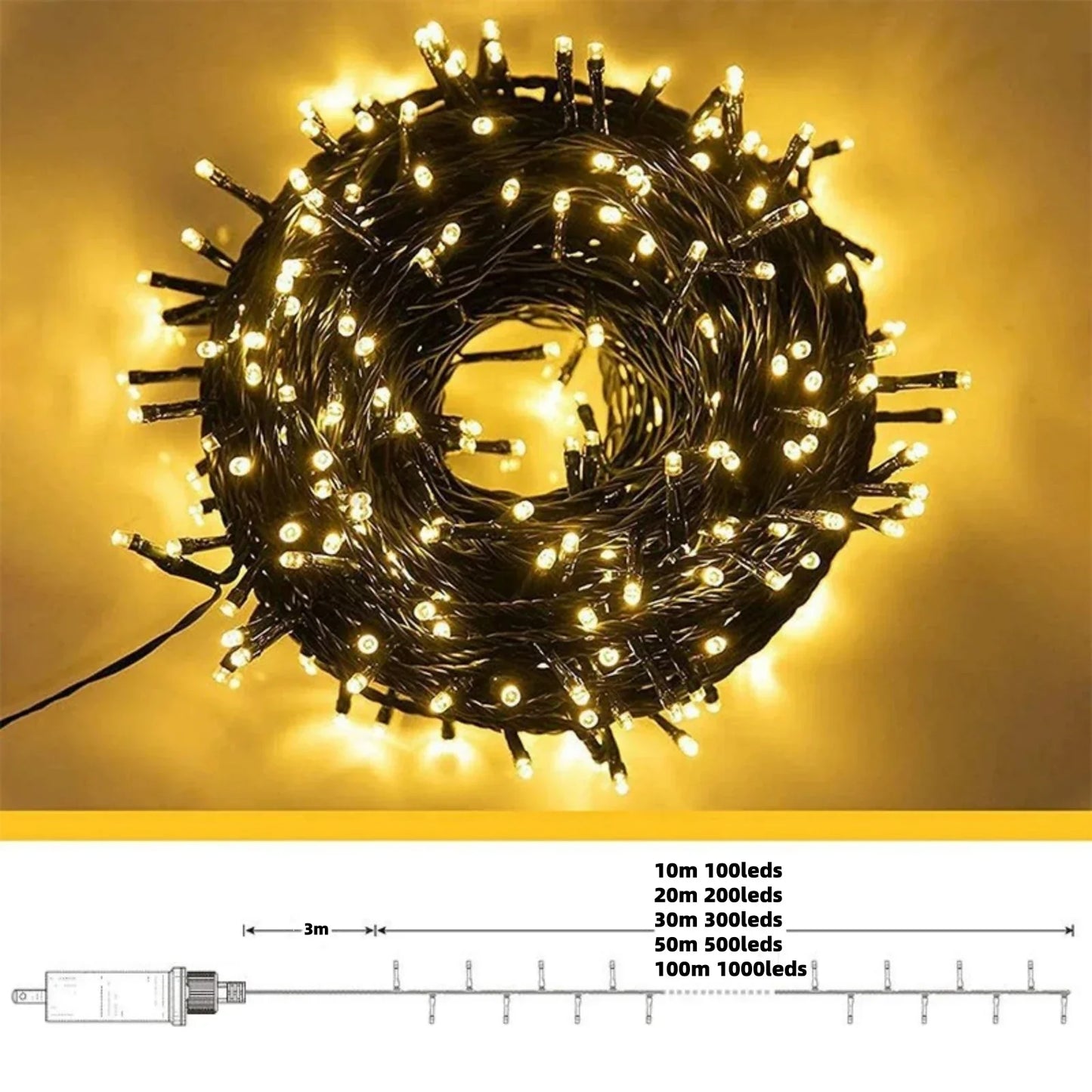 Festive Outdoor LED String Lights
