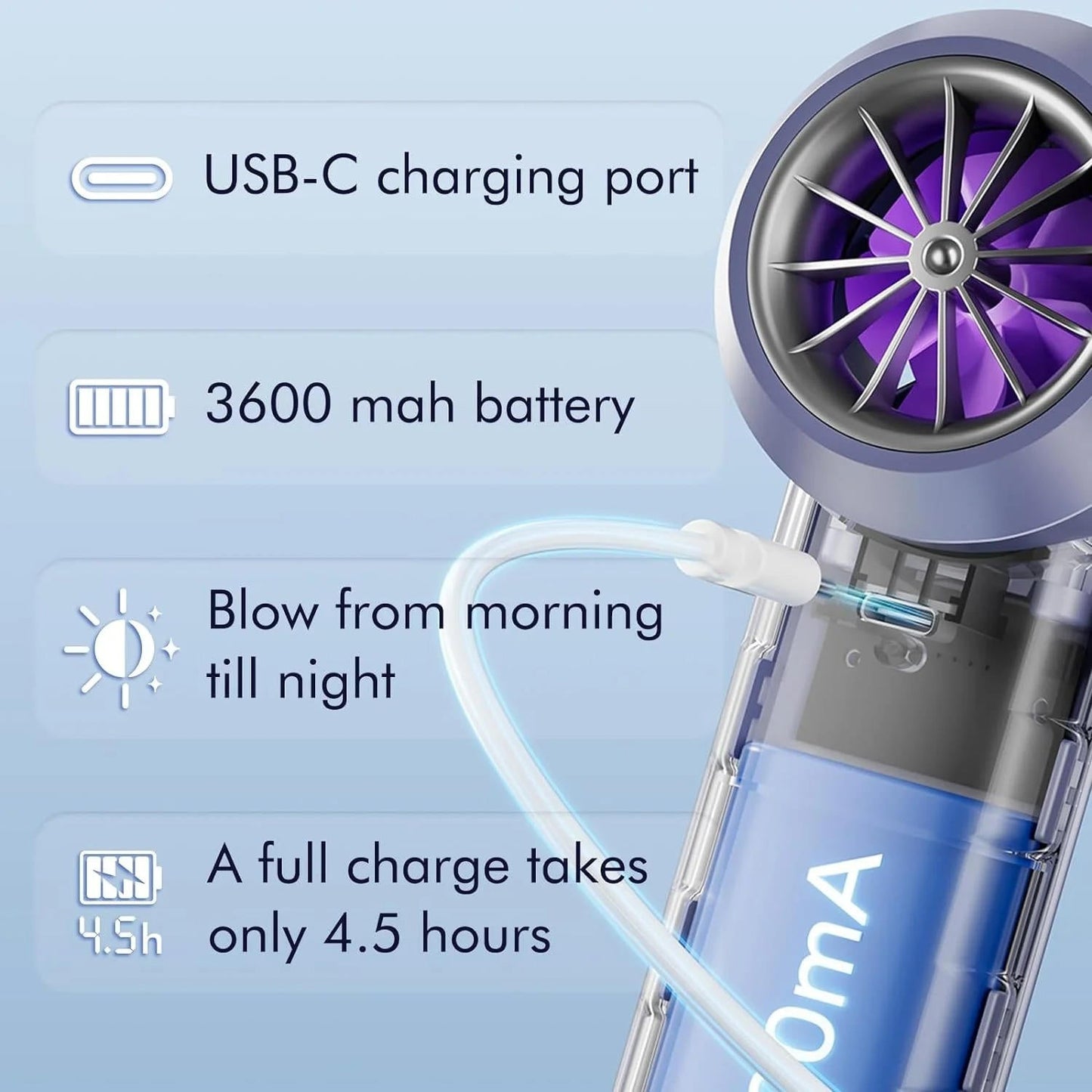 Compact Rechargeable Pocket Fan