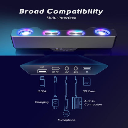 Colorful LED PC Sound Speakers