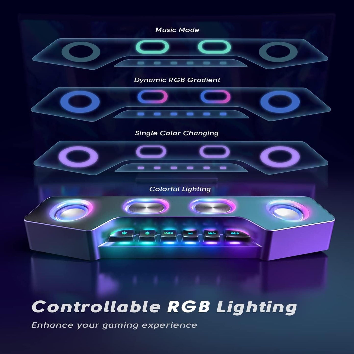 Colorful LED PC Sound Speakers