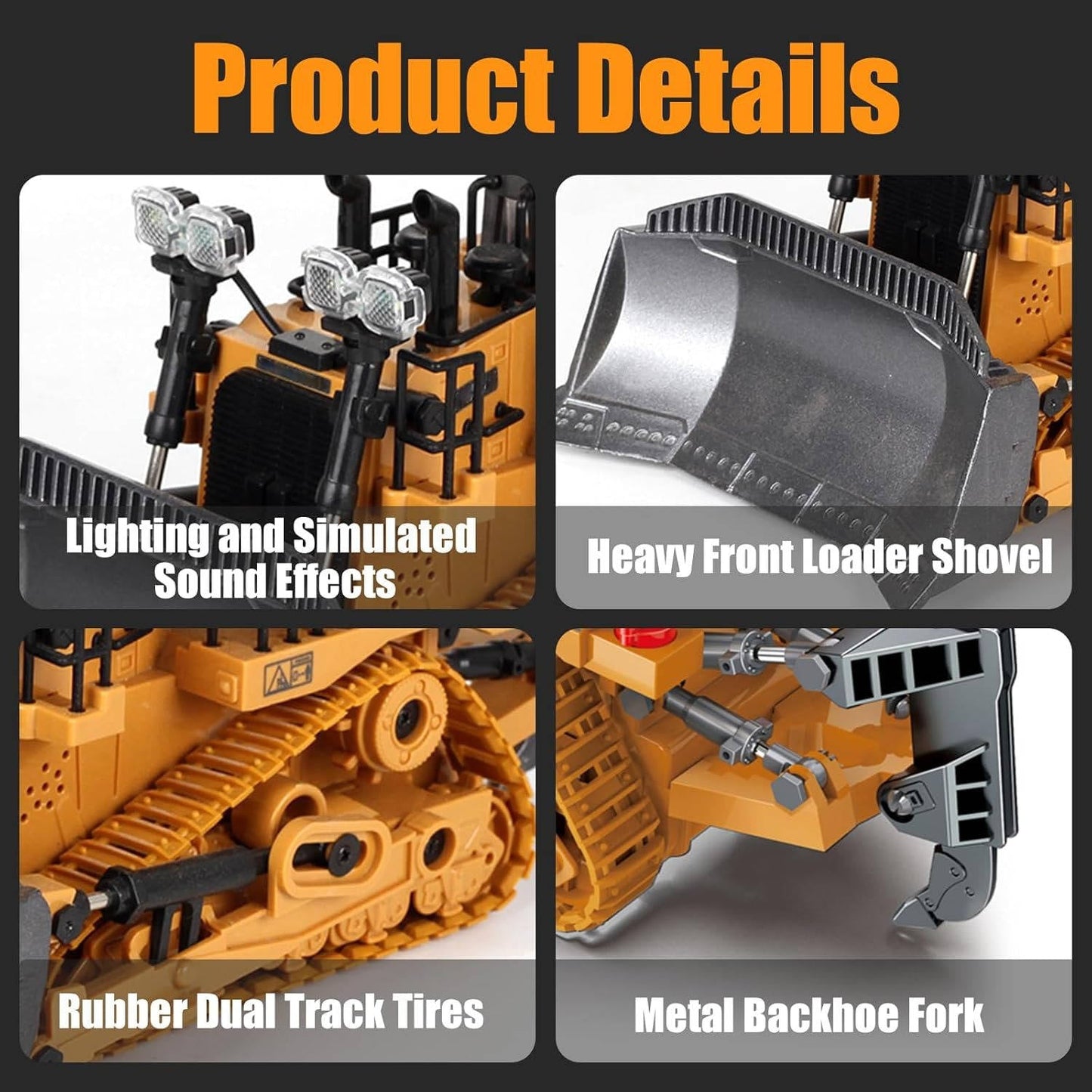 Remote Control 4WD Construction Truck Loader