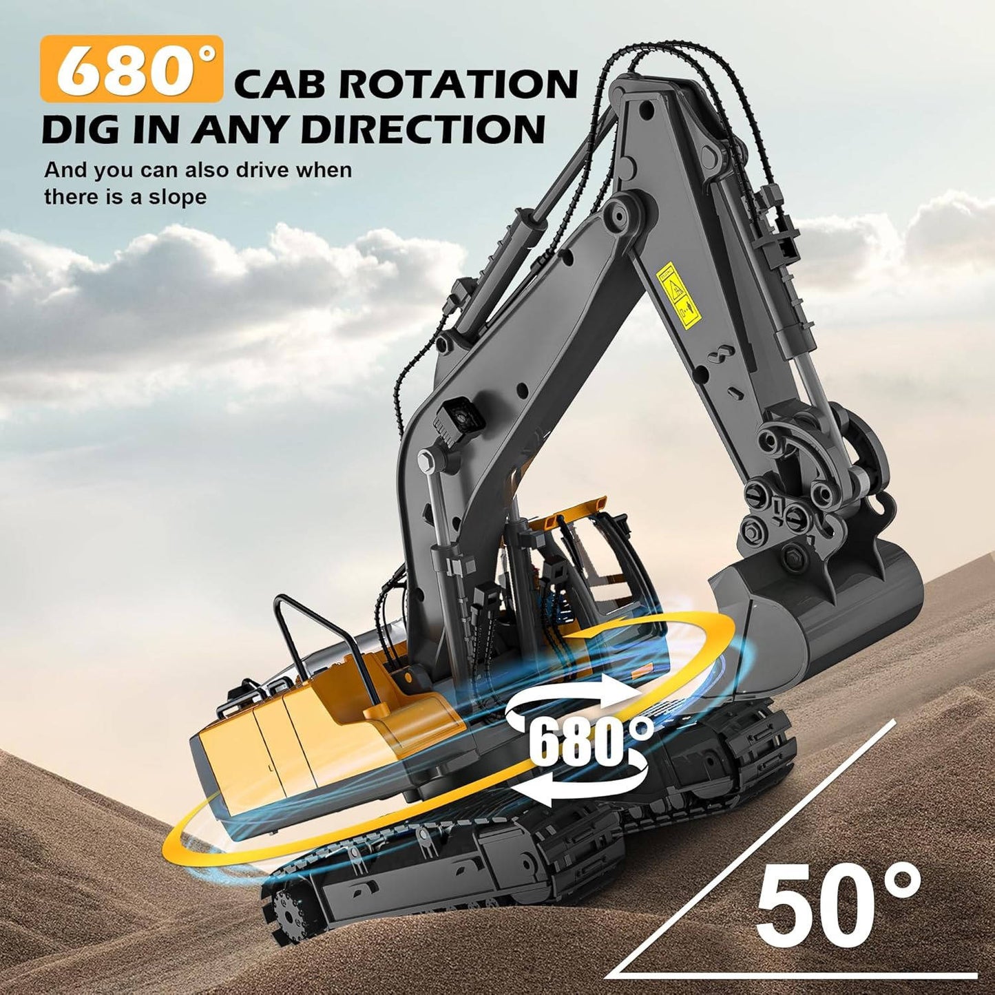 Remote Control 4WD Construction Truck Loader
