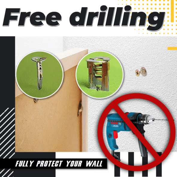 Strong Steel Wall Anchors for Drywall No Drill Required