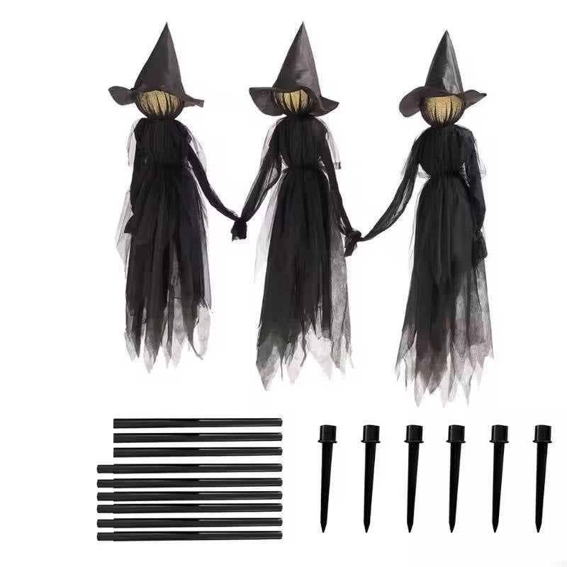 Spooky Animated Witch Halloween Decor Set
