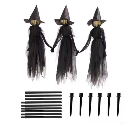 Spooky Animated Witch Halloween Decor Set