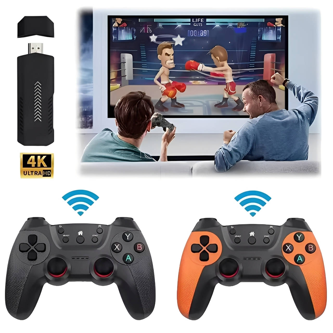 Classic Gaming System 4K with 2 Controllers - 41000 Games - Befez