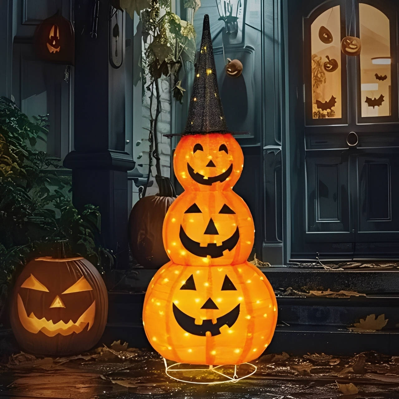 Spooky Fall Yard Pumpkin Decor