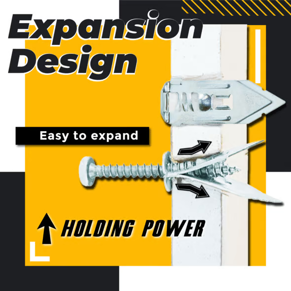Strong Steel Wall Anchors for Drywall No Drill Required - Befez
