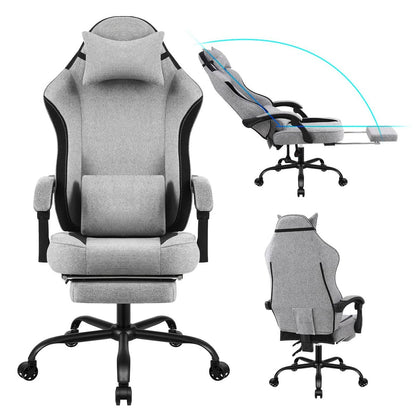 Comfy Game Chair With Adjustable Footrest - Befez