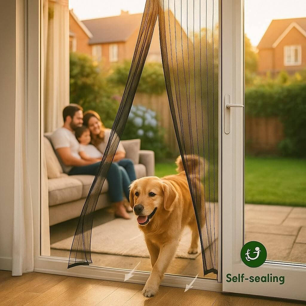 Adjustable Magnetic Mesh Screen Door