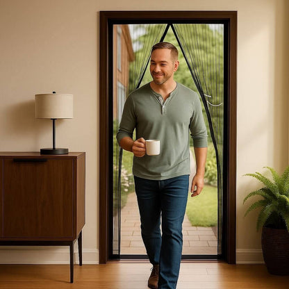 Adjustable Magnetic Mesh Screen Door