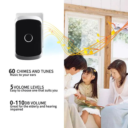 Wireless Waterproof Doorbell with LED Light & 36 Melodies