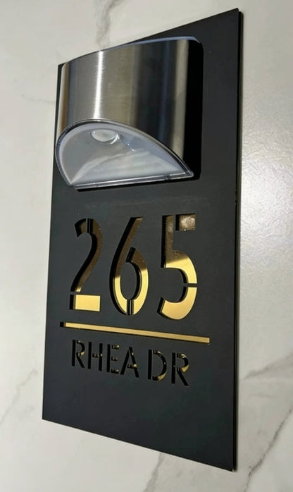 Bright LED House Number Sign