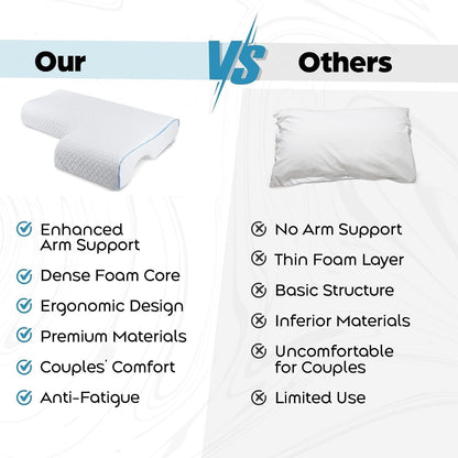Comfortable Cuddling Pillow for Couples with Armrest