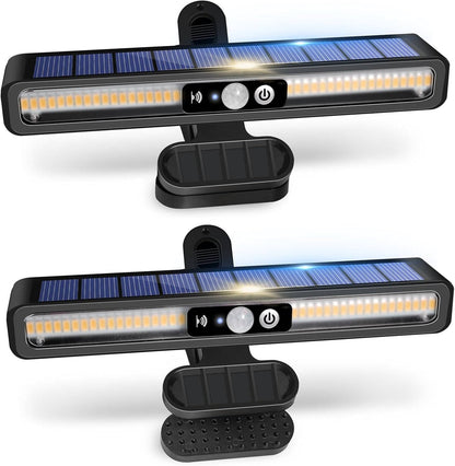 2 Pack Outdoor Solar Powered Fence Lights
