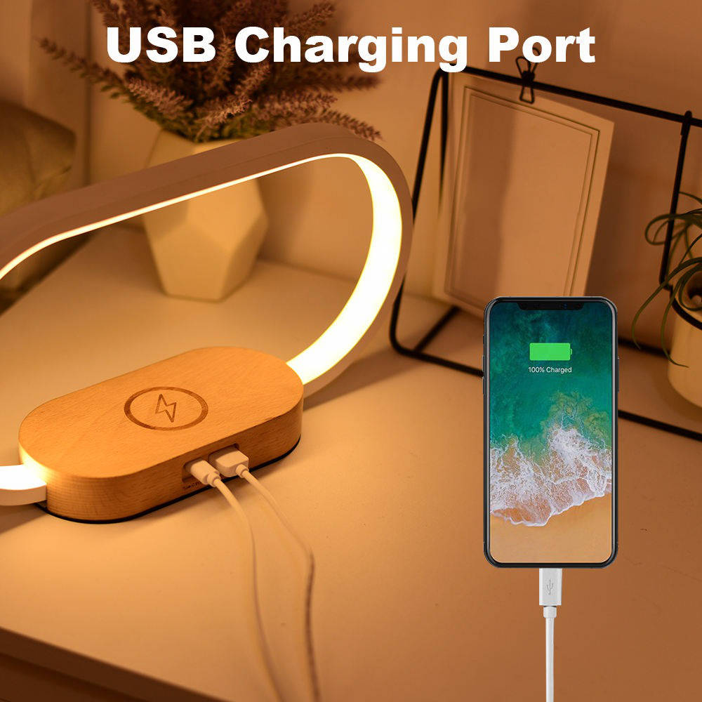 Smart Clock with Qi Charging and LED Nightlight