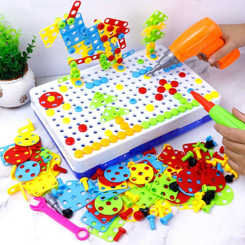 Children's Large Block Building Set 237 Pieces