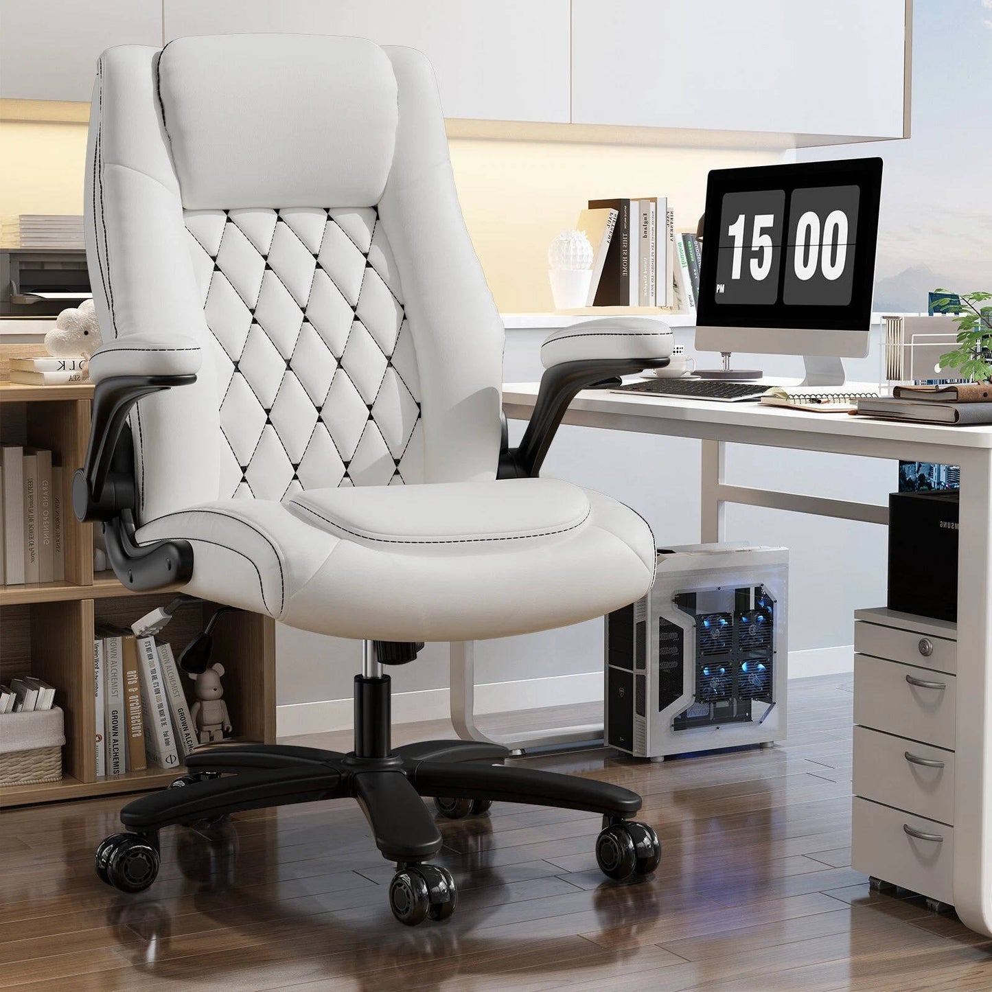 Ergonomic Tall Leather Office Chair