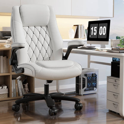 Ergonomic Tall Leather Office Chair