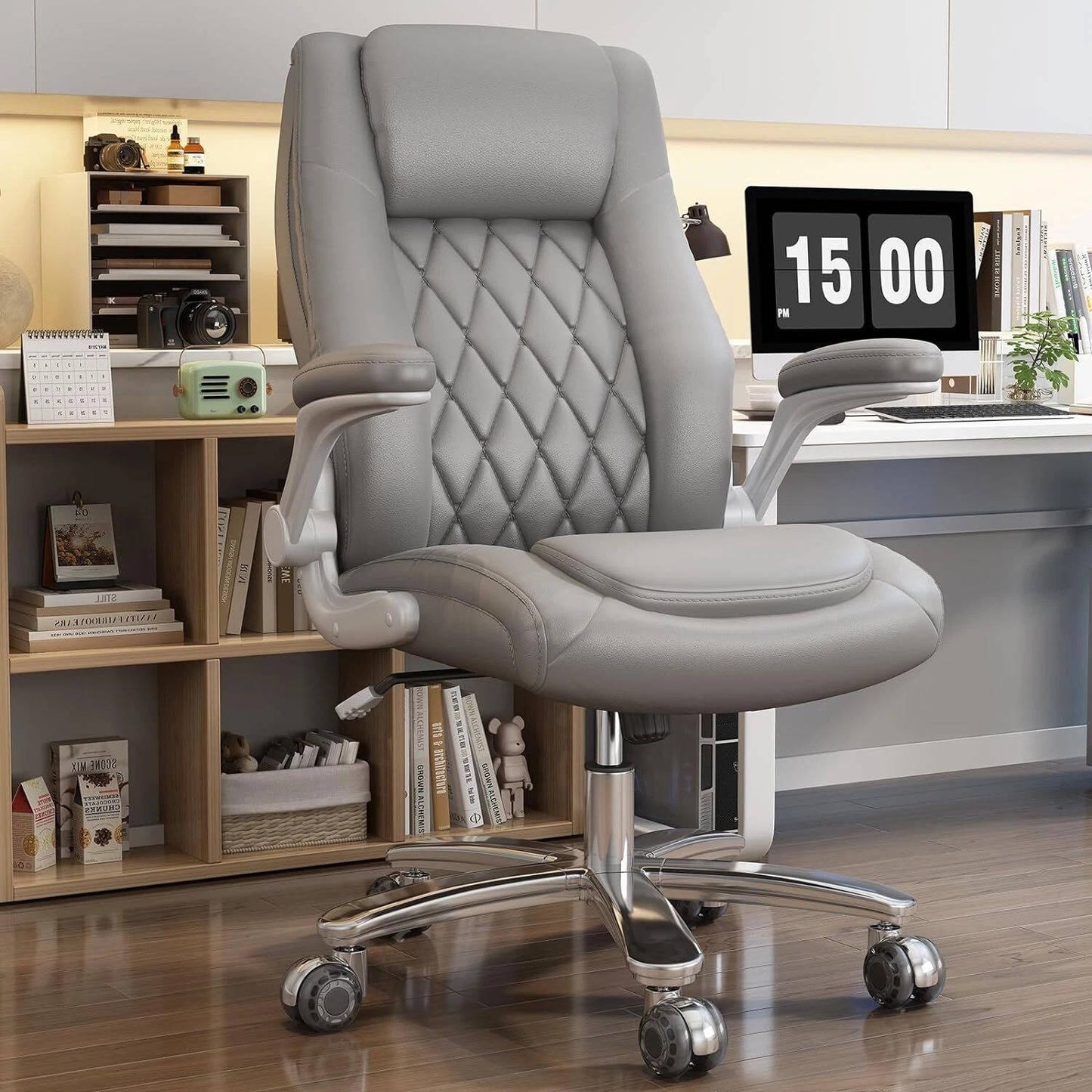 Ergonomic Tall Leather Office Chair