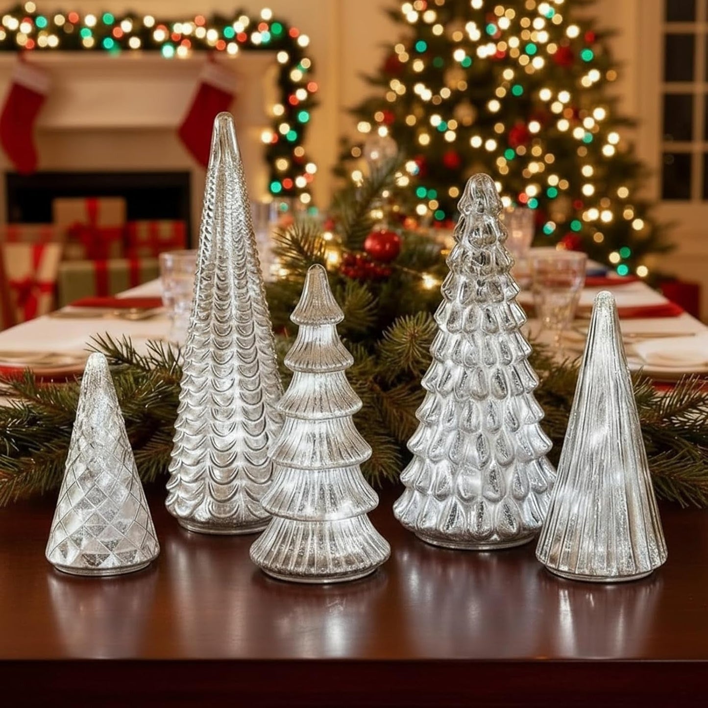 Befez | Festive LED Pine Set - 5pc Modern Christmas Decor Lights
