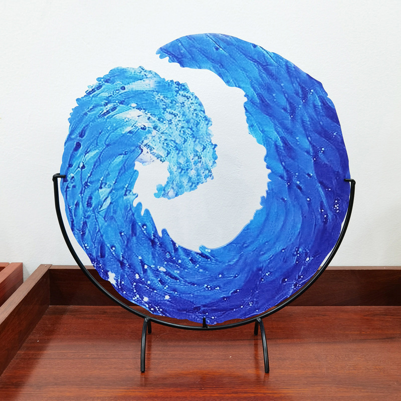 Beautiful Sea Glass Wave Art Sculpture