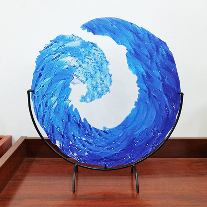 Beautiful Sea Glass Wave Art Sculpture