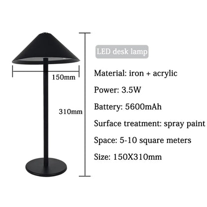 Stylish Wireless Desk Lamp with Dimmable LED Light