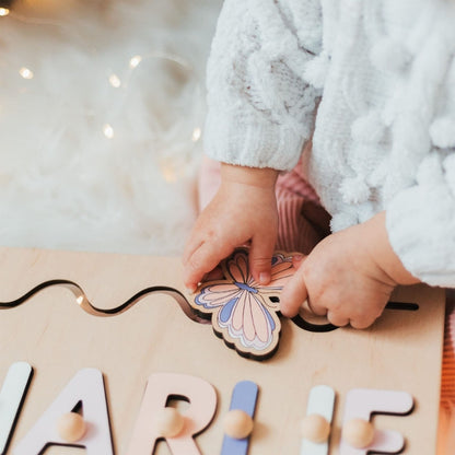 Custom Engraved Wooden Name Jigsaw Puzzle