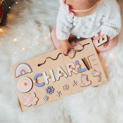 Custom Engraved Wooden Name Jigsaw Puzzle