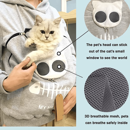 Cozy Cat Sweatshirt with Pocket