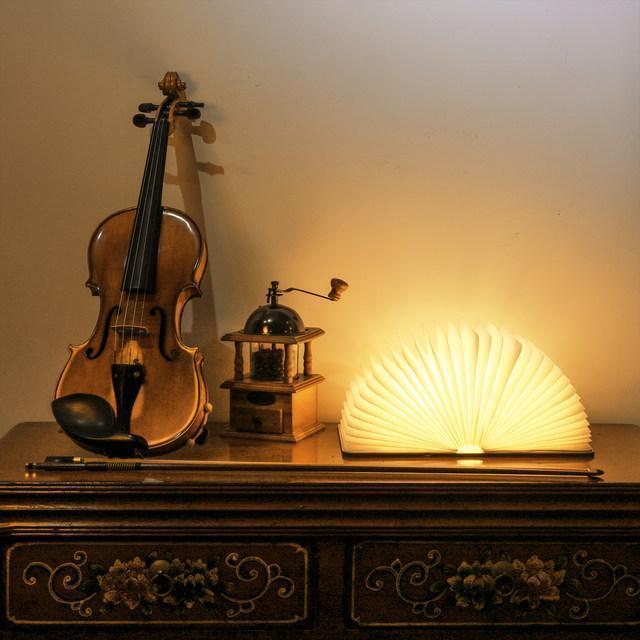 Natural Wood Table Reading Lamp