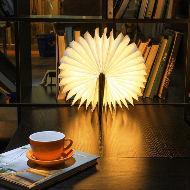 Natural Wood Table Reading Lamp