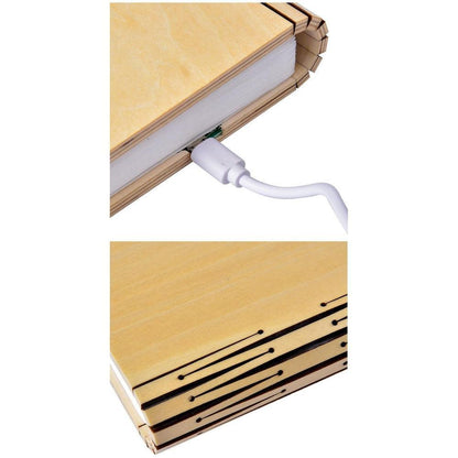 Natural Wood Table Reading Lamp