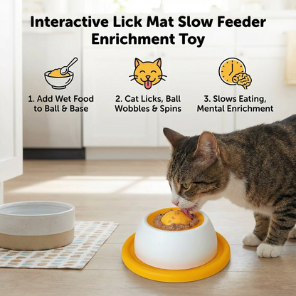 Fun Cat Lick Mat Slow Feeder Toy