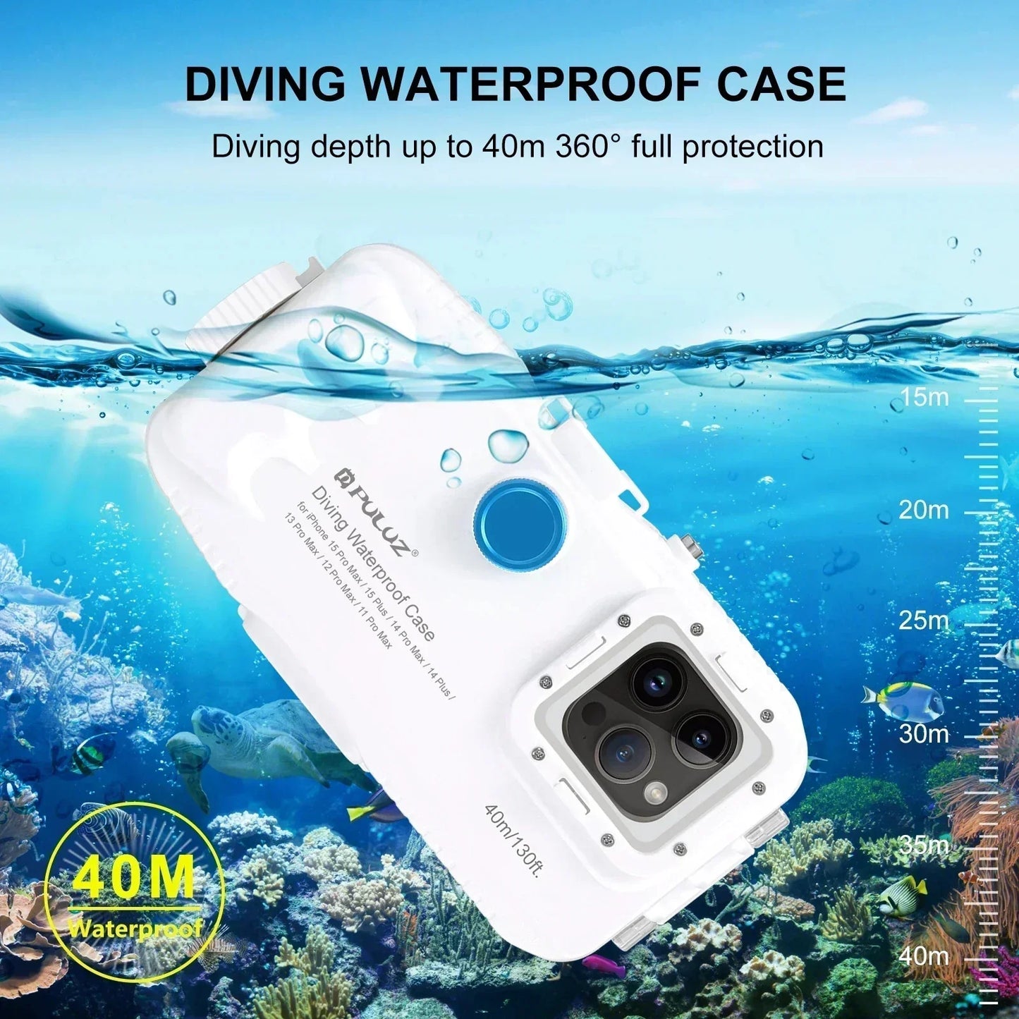 Heavy Duty 40M Waterproof iPhone Phone Case - Befez