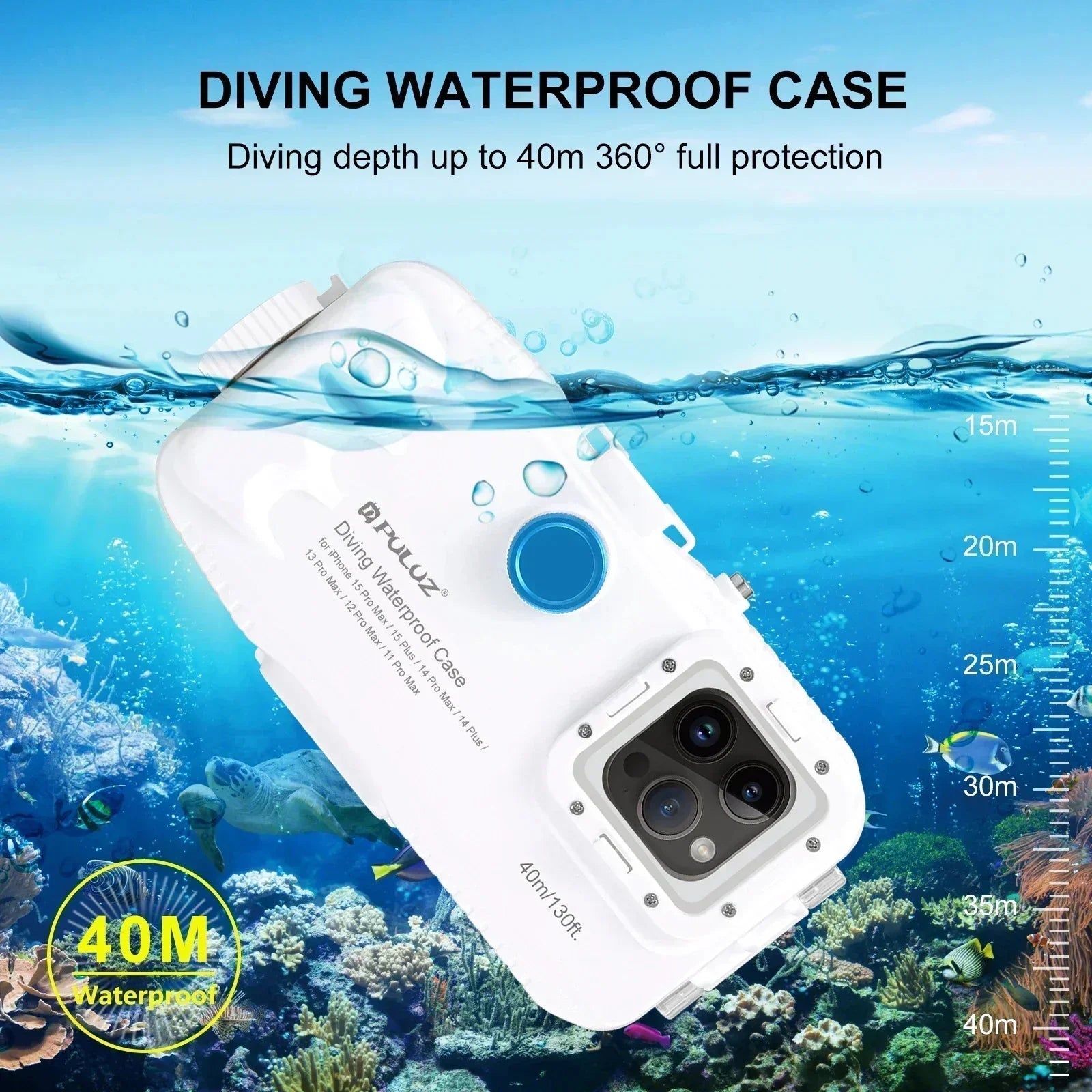 Heavy Duty 40M Waterproof iPhone Phone Case - Befez