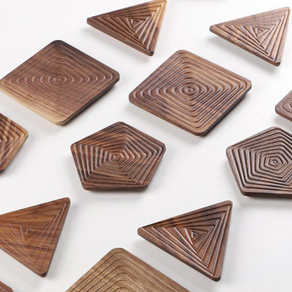 Decorative Coasters - Dark Wood in Fun Designs