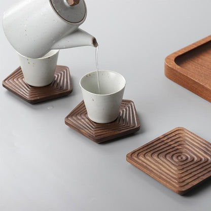 Decorative Coasters - Dark Wood in Fun Designs