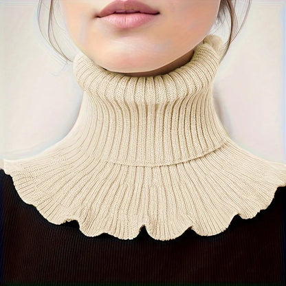 Soft Women's Cable Knit Turtleneck Scarf