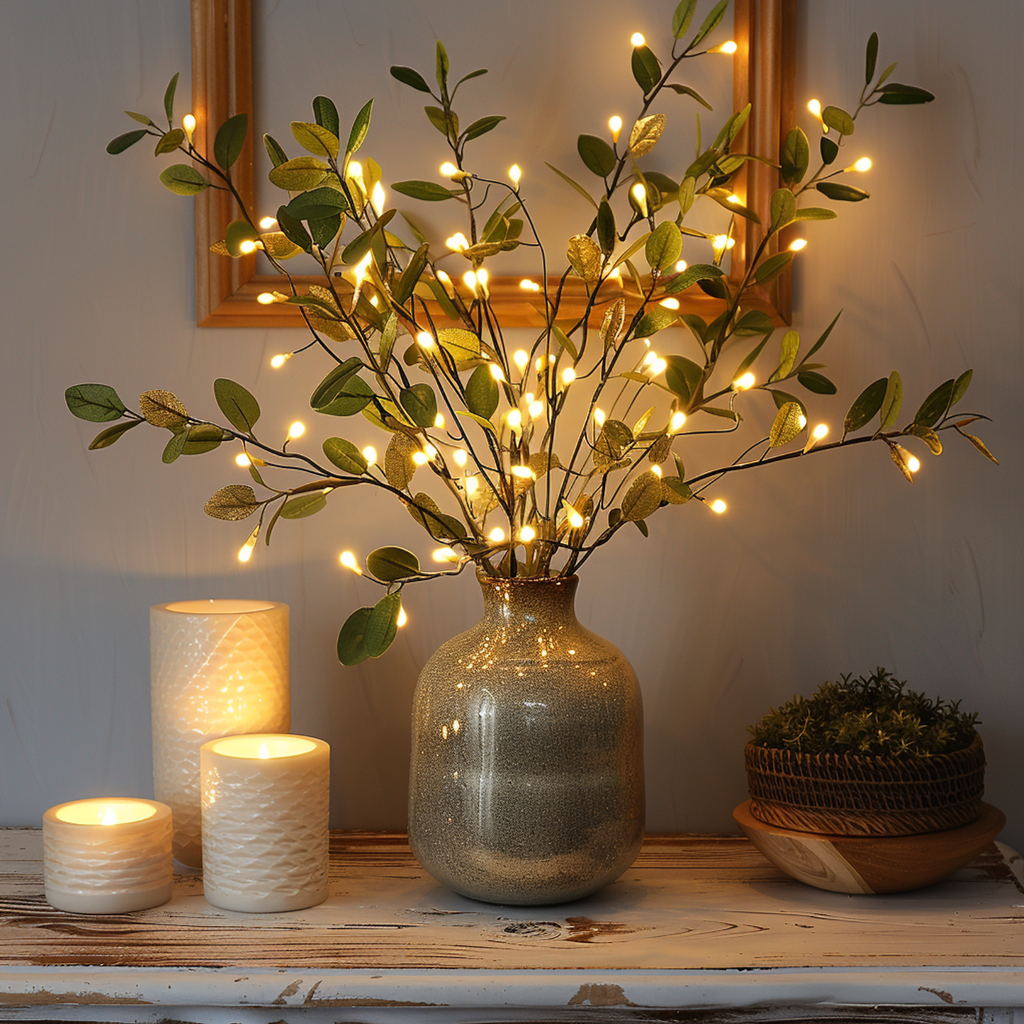 Relaxing Olive Leaf LED Table Lamp