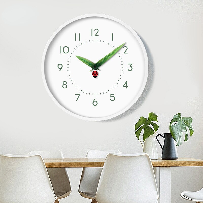 Rustic Wood Bird Clock with Floral Design