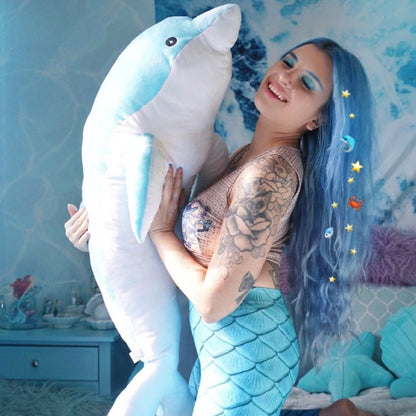 Colorful Dolphin Aqua Pink Figure