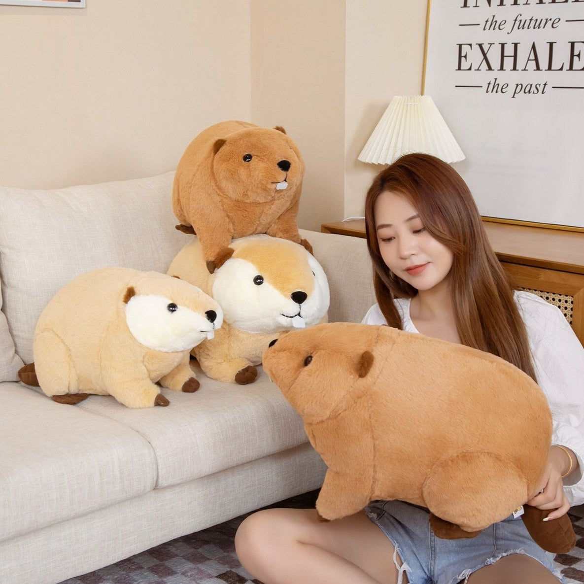 Soft Cute Brown Teddy Beaver Plush Toy