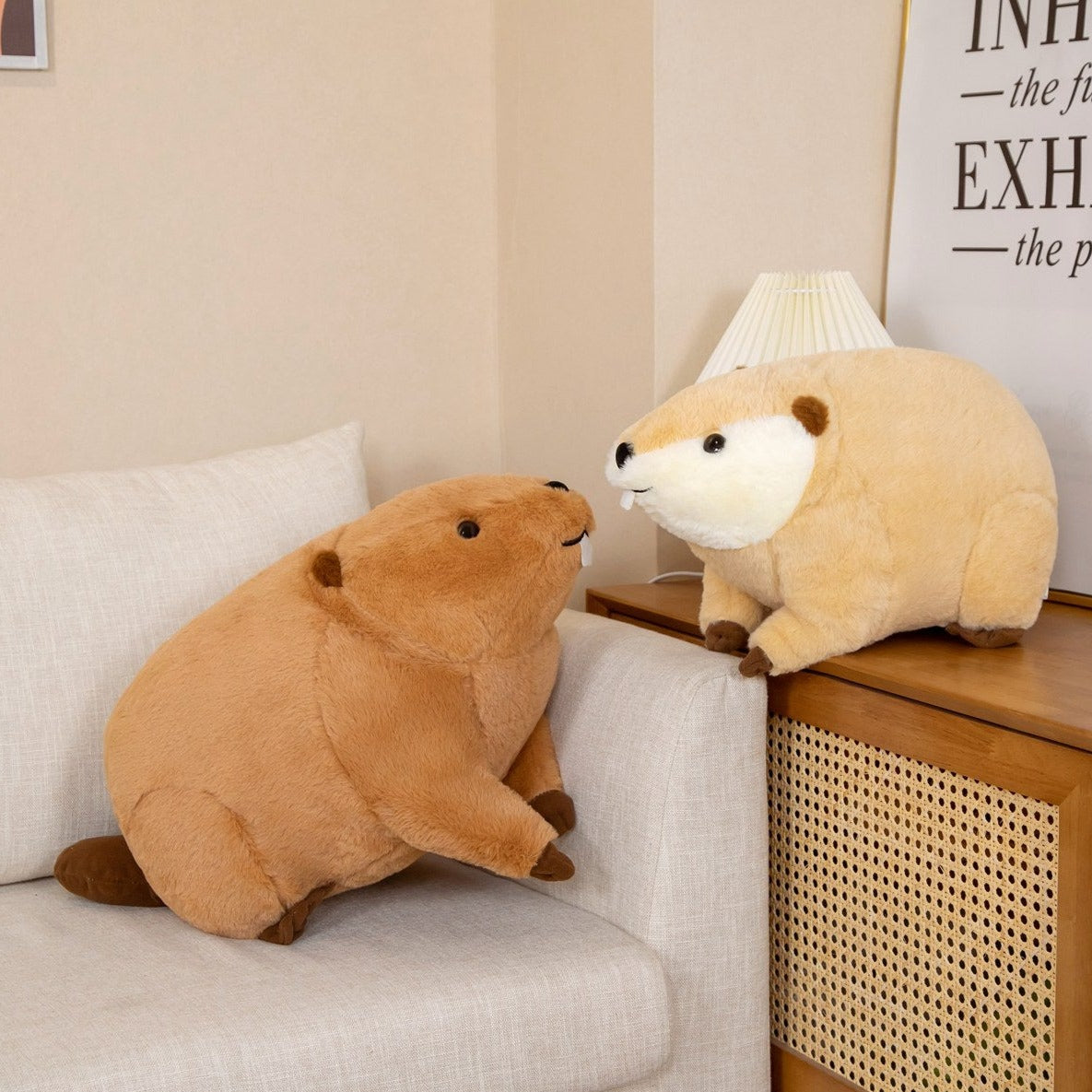 Soft Cute Brown Teddy Beaver Plush Toy